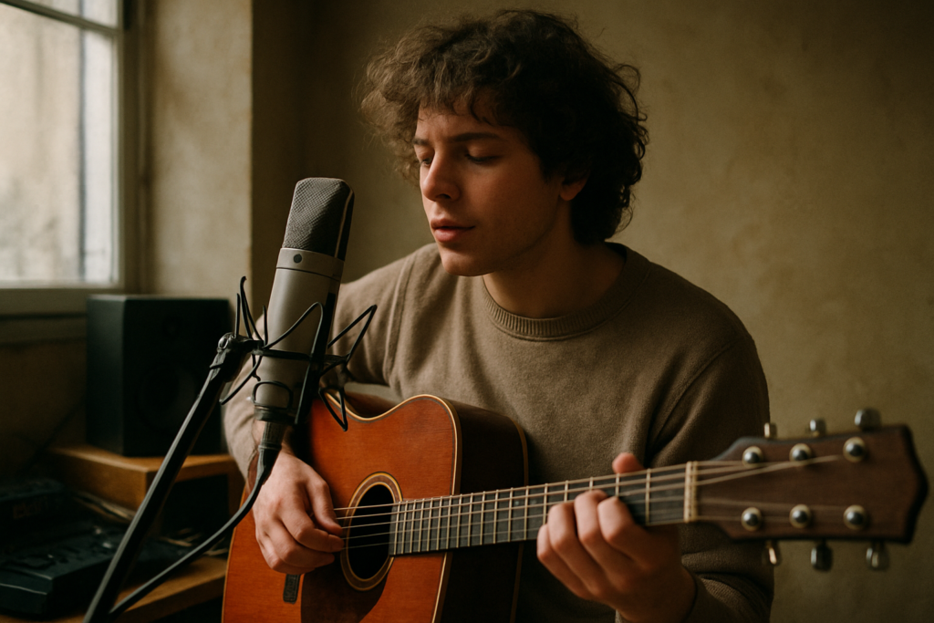 Léon Bruel, le fils de Patrick Bruel et Amanda Sthers, se lance dans la musique sous le nom de Léon Hesby